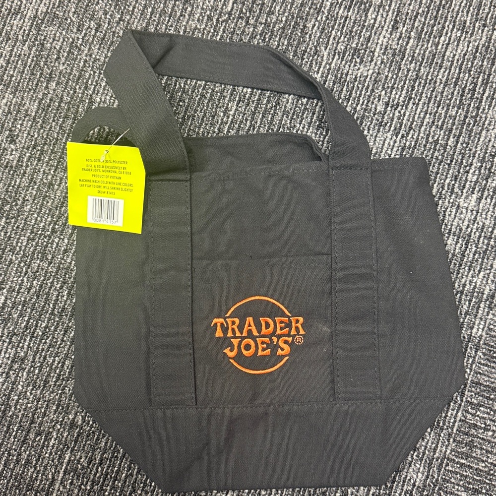 Trader Joe's Black Halloween canvas Tote Bag - Picture 4 of 4